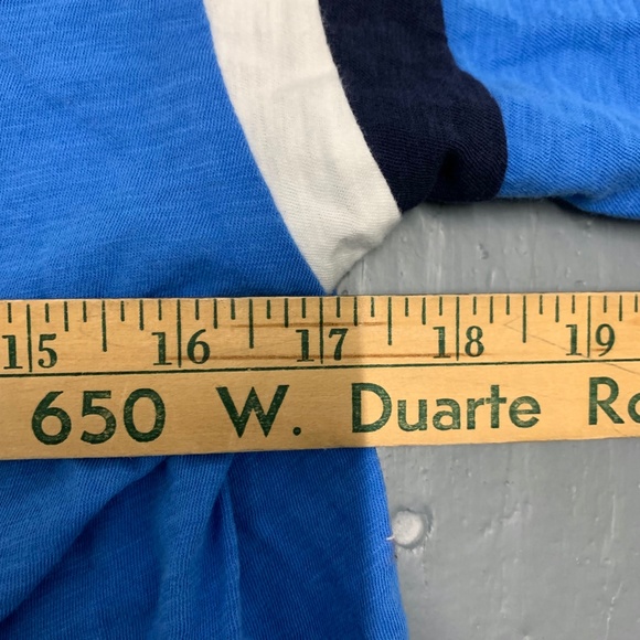 COPY - J.Crew Ringer Tshirt Blue Summer Baseball Tee Sport Outdoor Game Gym Wor… - Picture 3 of 3